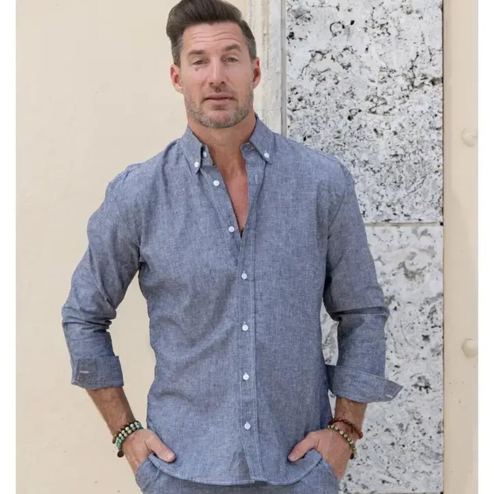 Cotton Natural Men's Button up shirt
